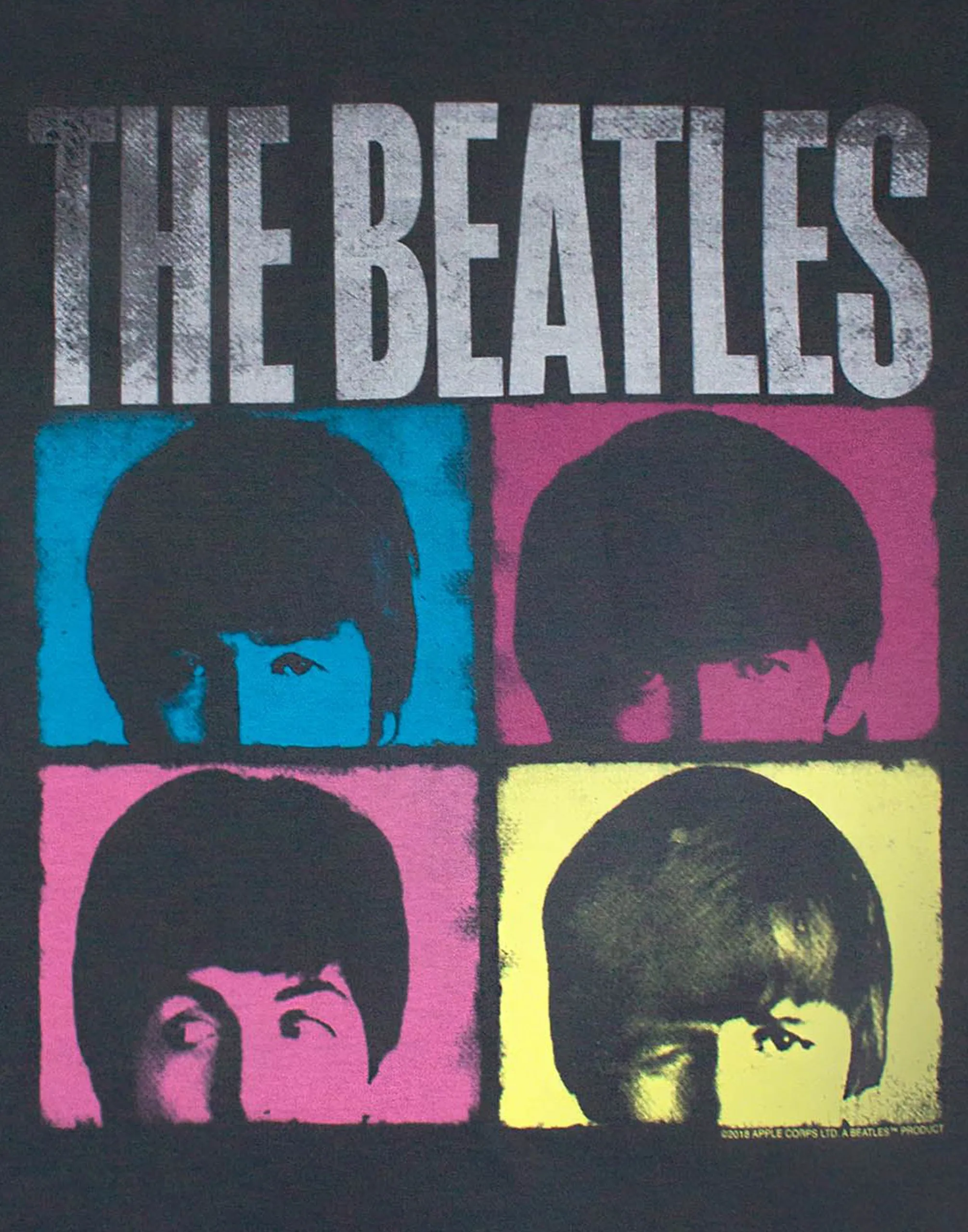 Amplified Clothing The Beatles Distressed Graphic Mens Grey Short Sleeved T-Shirt