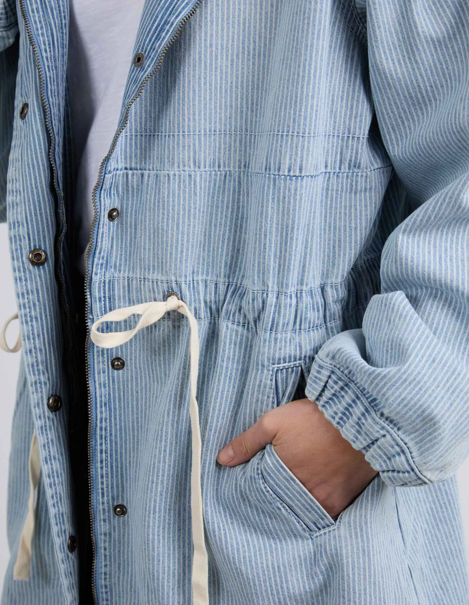 Bennett Denim Parker - Blue/ White Stripe