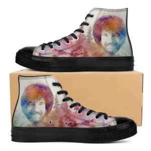 Bob Ross Tribute Shoes | Classic High-top canvas Sneaker
