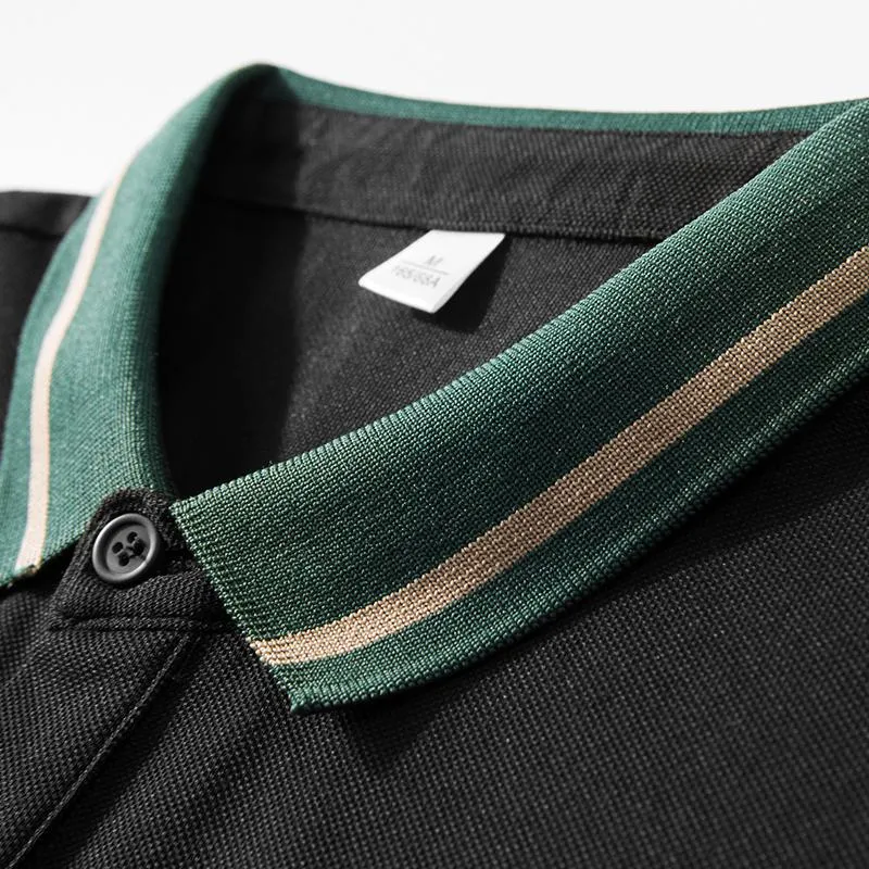 Casual Business Lapel Silky Short Sleeve Polo Shirt
