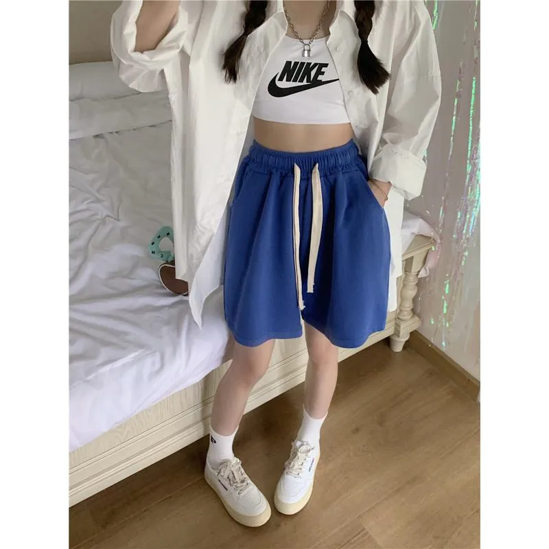 Casual Loose Fit Sports Petite Slimming High-Waisted Shorts