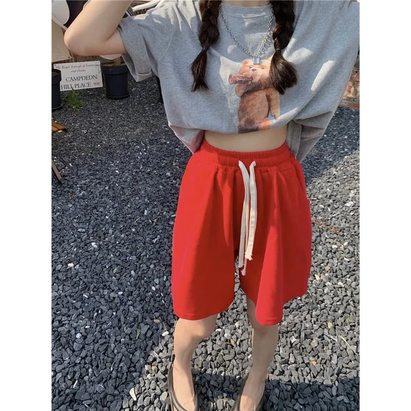 Casual Loose Fit Sports Petite Slimming High-Waisted Shorts