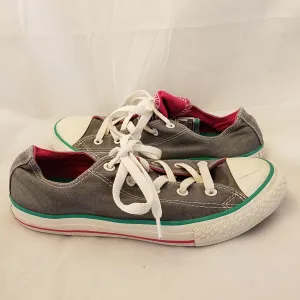 CONVERSE CHUCK TAYLOR BLACK POLKA DOT TONGUES LOW TOP SNEAKER ADULT SIZE WN 6 MN 4