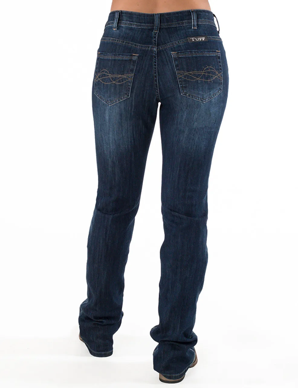Cowgirl Tuff Ladies Jeans - Natural Waist - Sun Dance'n