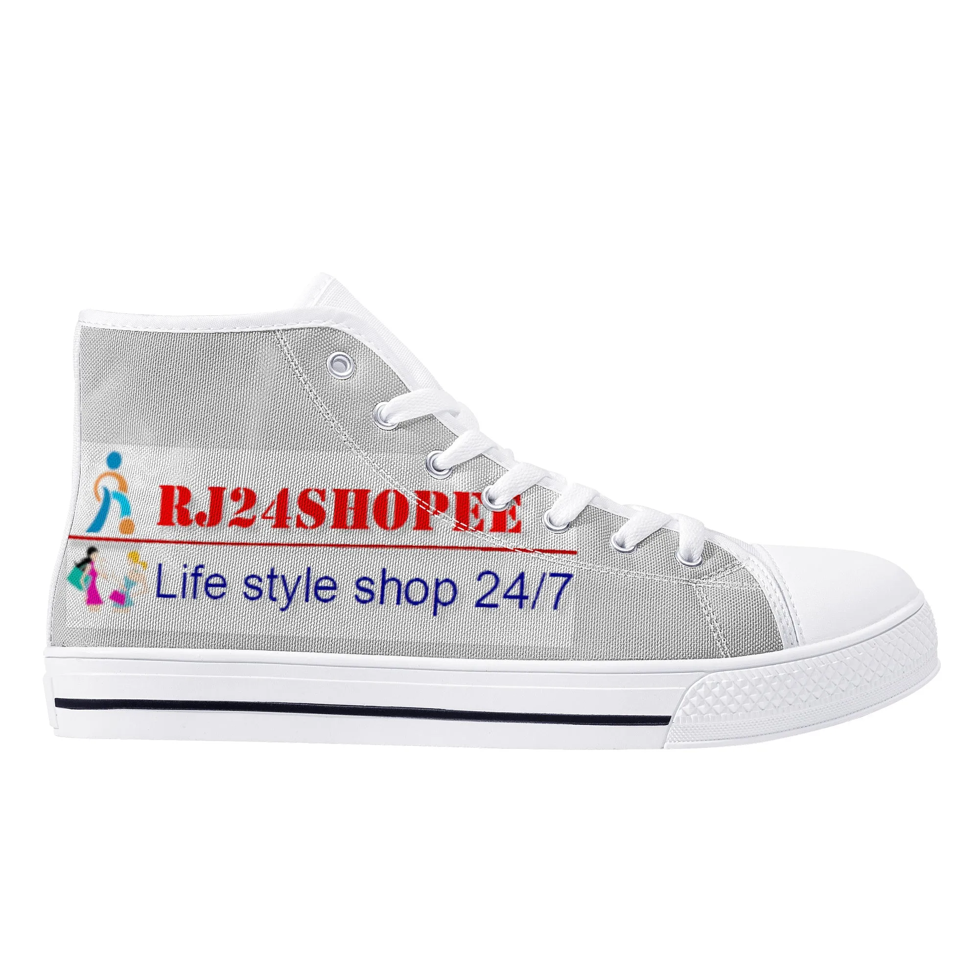 D25 High-Top Canvas Shoes - White