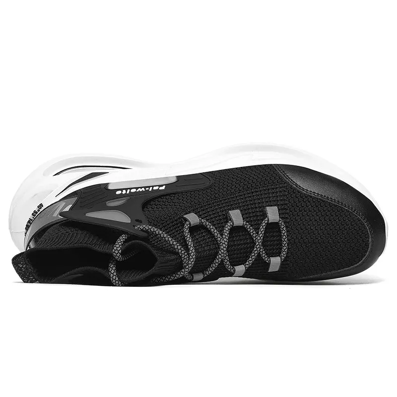 Flying Woven Mesh High-Top Casual Sneakers