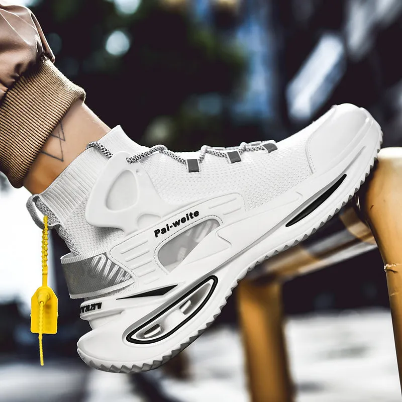 Flying Woven Mesh High-Top Casual Sneakers