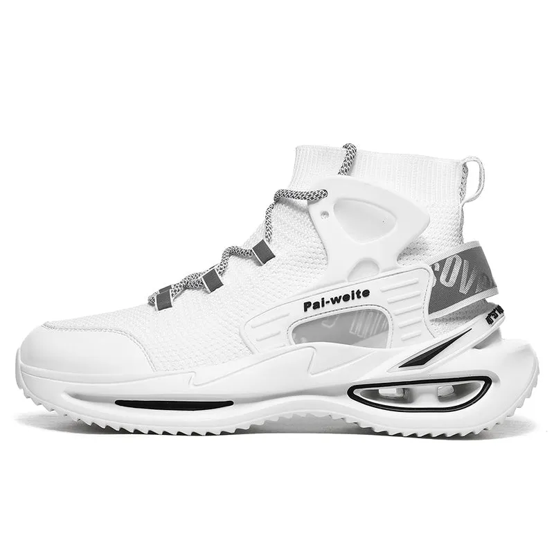 Flying Woven Mesh High-Top Casual Sneakers