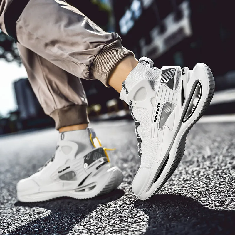 Flying Woven Mesh High-Top Casual Sneakers