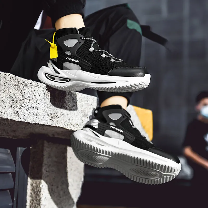 Flying Woven Mesh High-Top Casual Sneakers