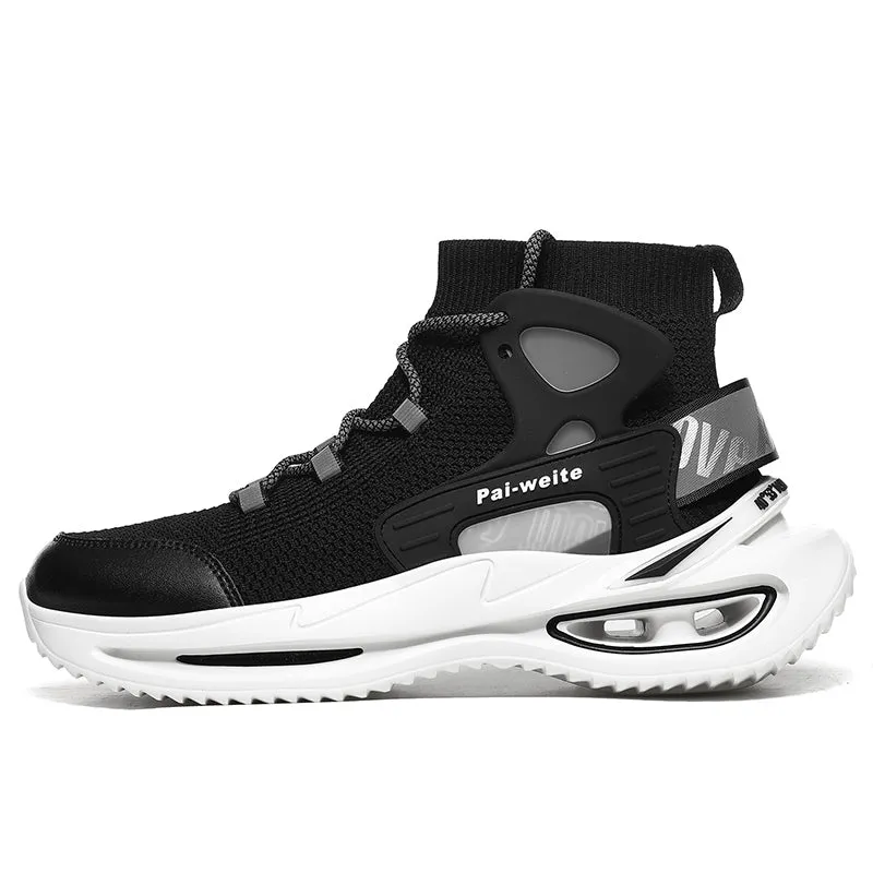 Flying Woven Mesh High-Top Casual Sneakers