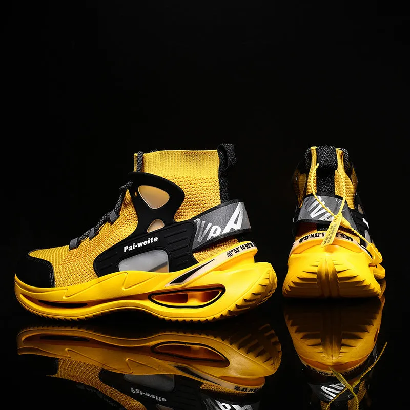 Flying Woven Mesh High-Top Casual Sneakers