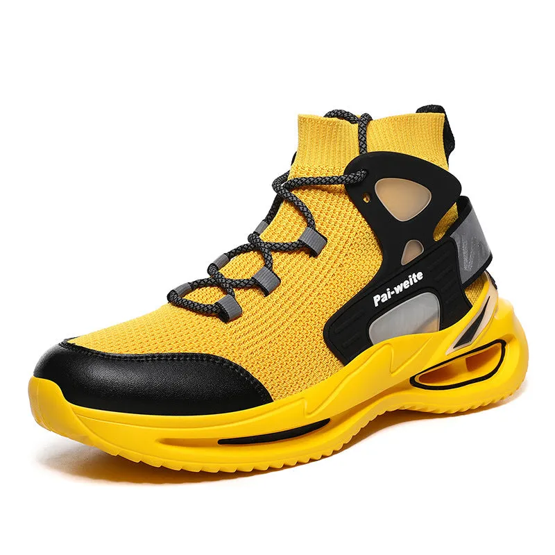 Flying Woven Mesh High-Top Casual Sneakers