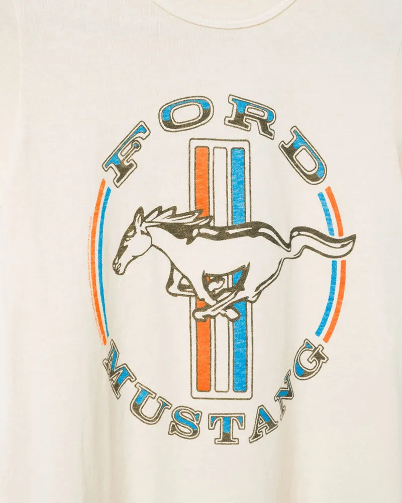 Junk Food WOMEN'S FORD MUSTANG STRIPE ORIGINAL TEE - BIRCH