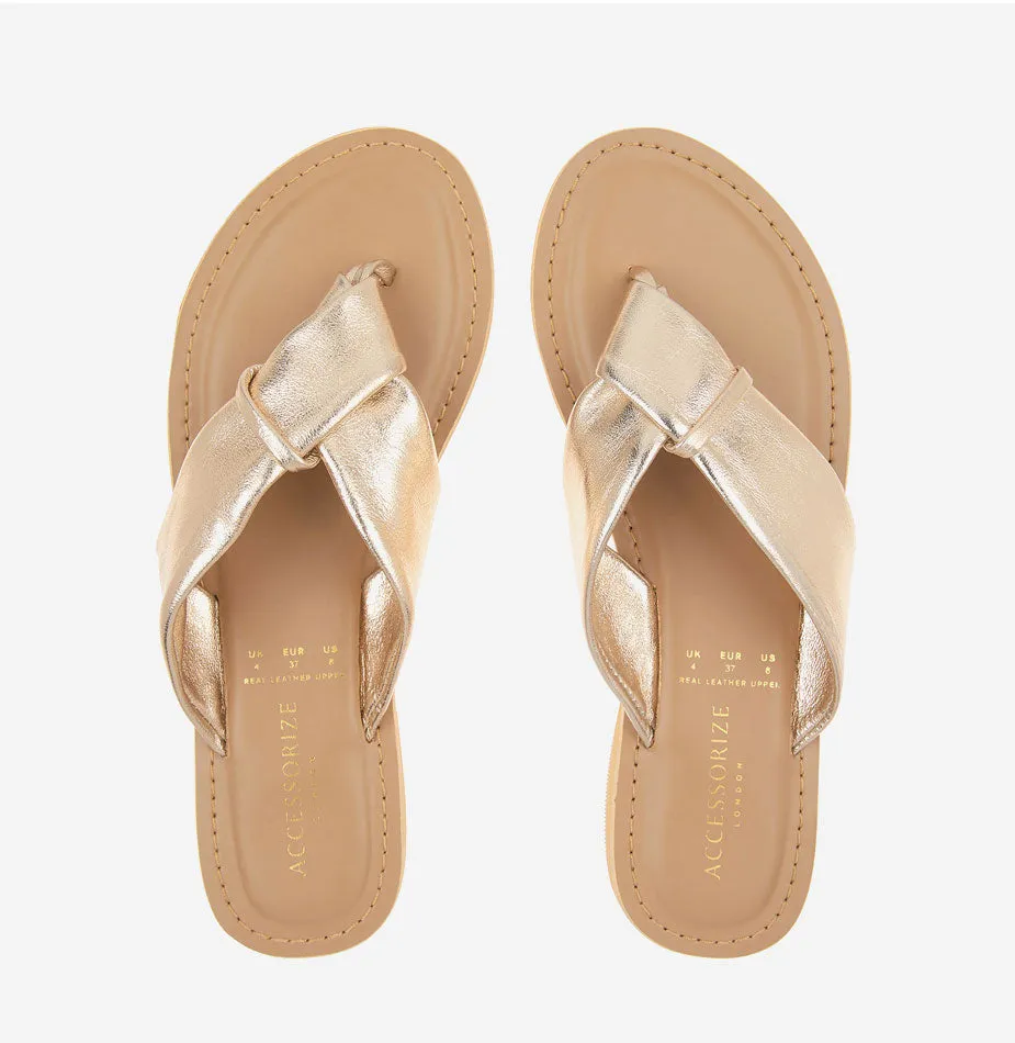 Knotted Thong Sandals