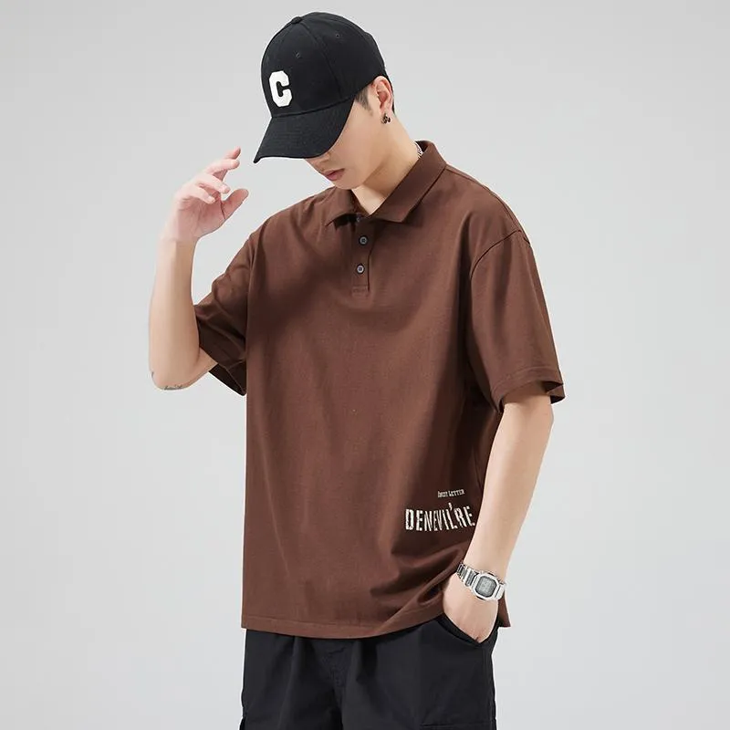 Lapel Silky Pure Cotton Short Sleeve Polo Shirt