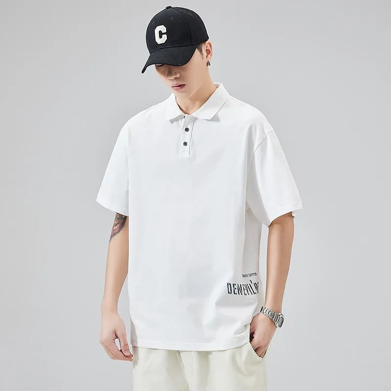 Lapel Silky Pure Cotton Short Sleeve Polo Shirt