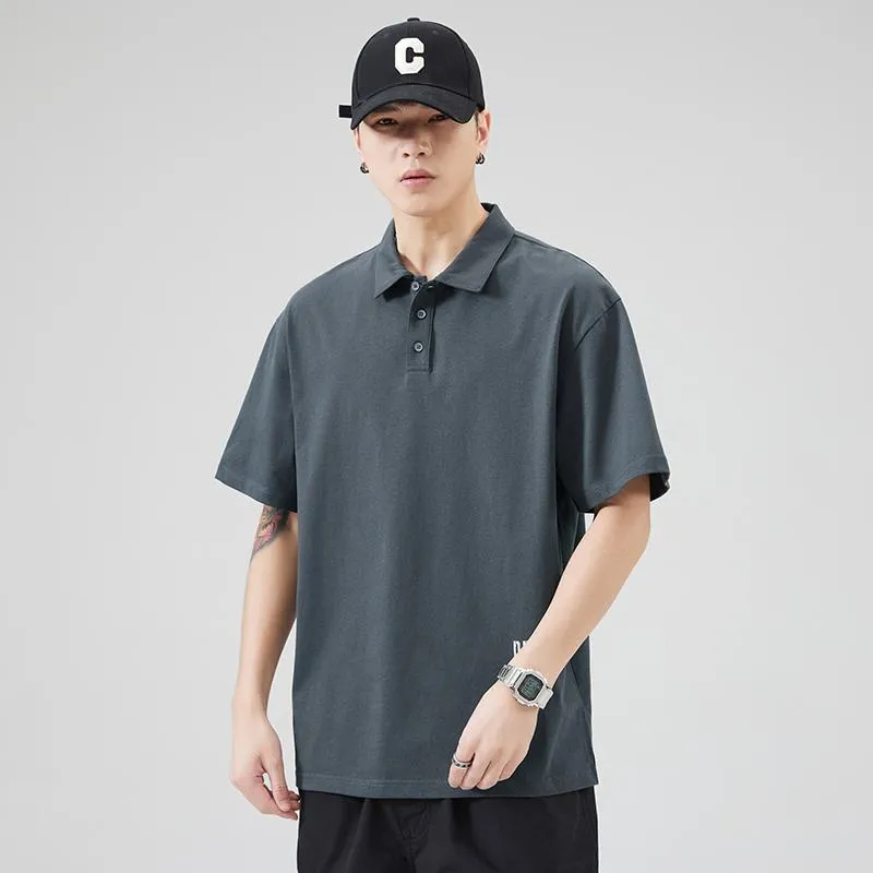 Lapel Silky Pure Cotton Short Sleeve Polo Shirt