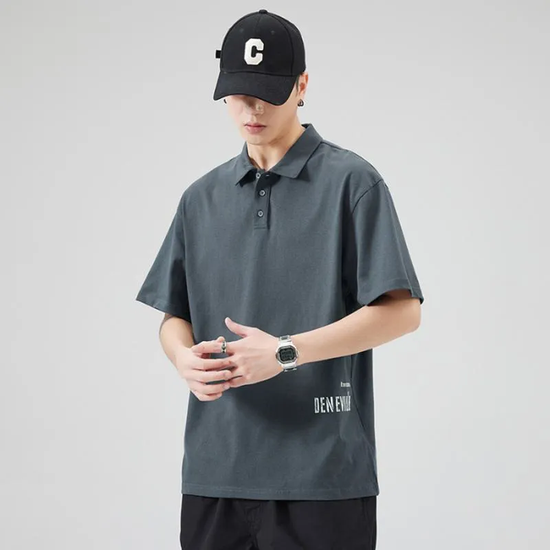 Lapel Silky Pure Cotton Short Sleeve Polo Shirt