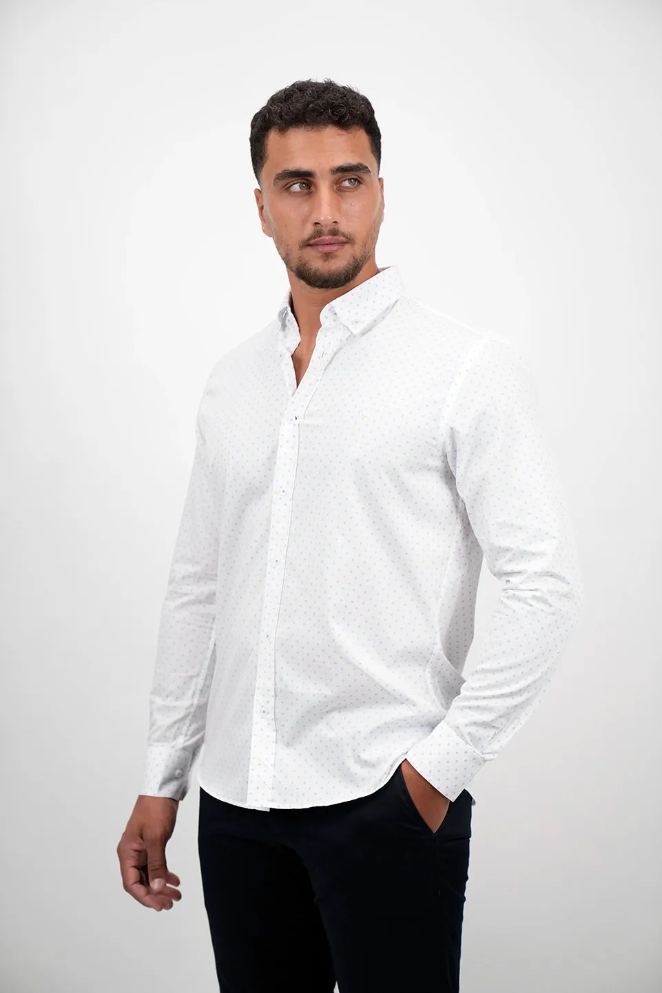 Long Sleeved Printed Casual Shirt