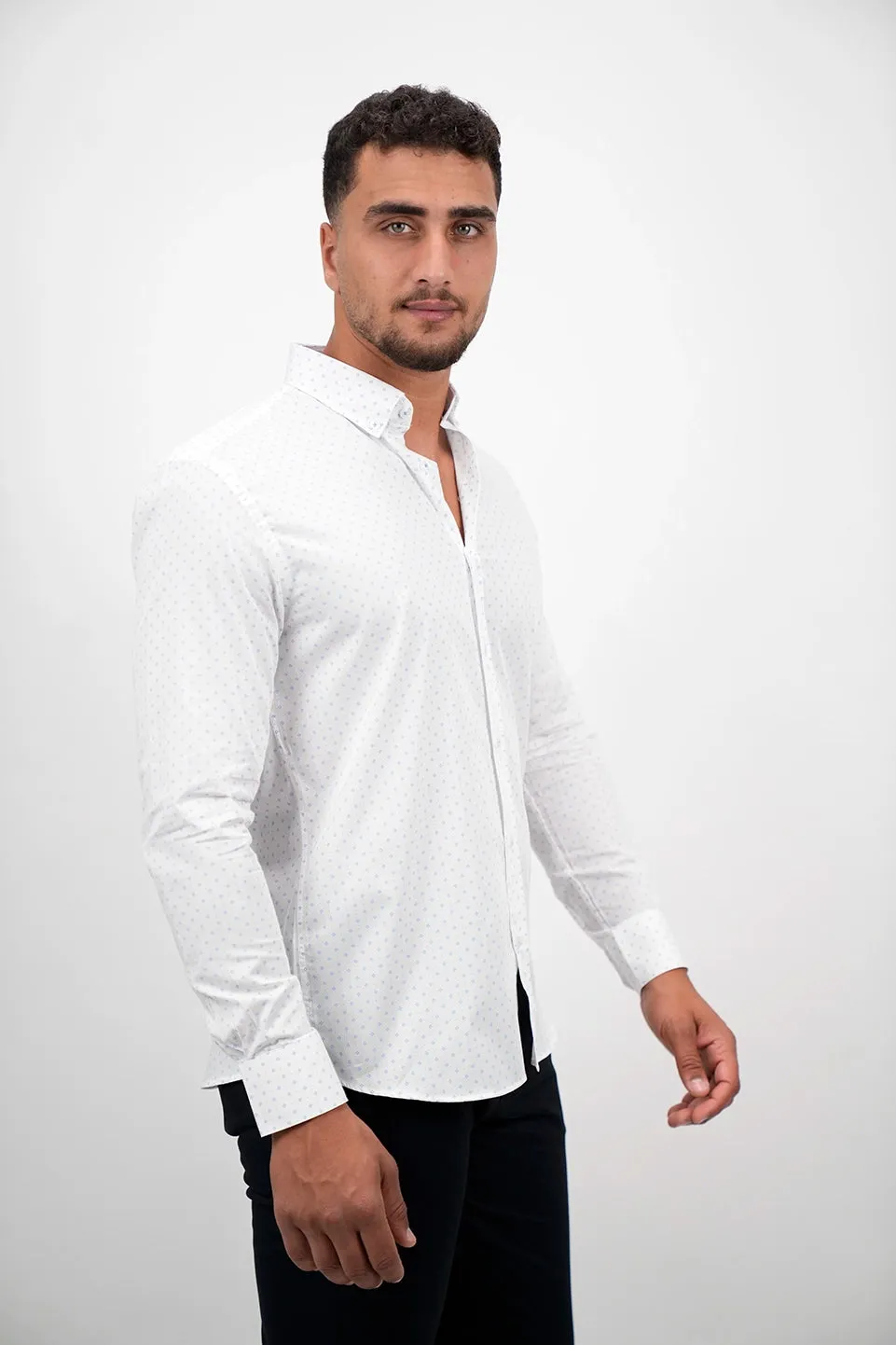 Long Sleeved Printed Casual Shirt