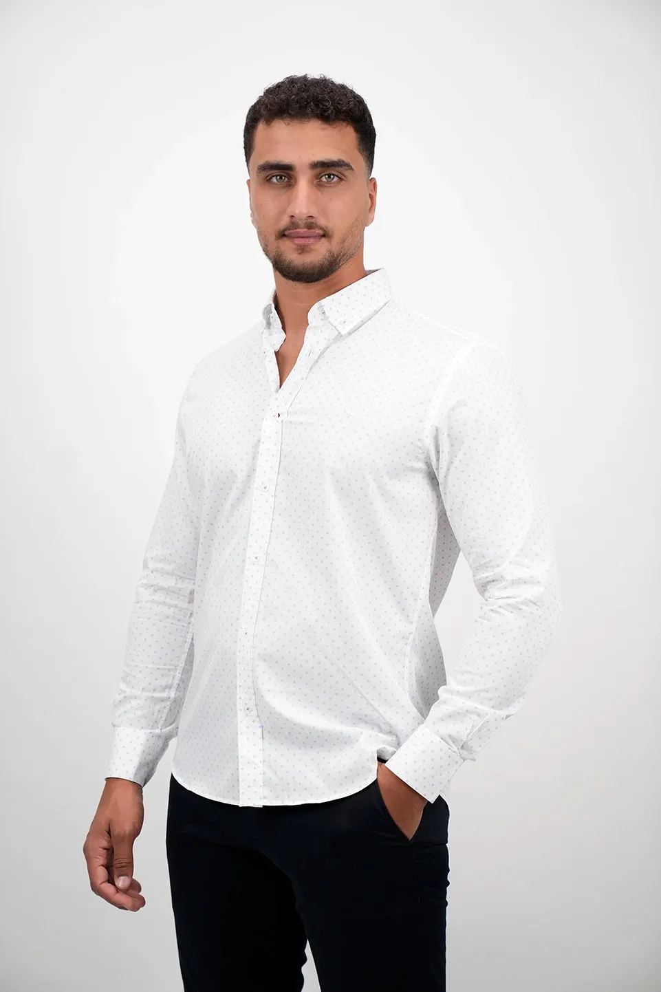 Long Sleeved Printed Casual Shirt