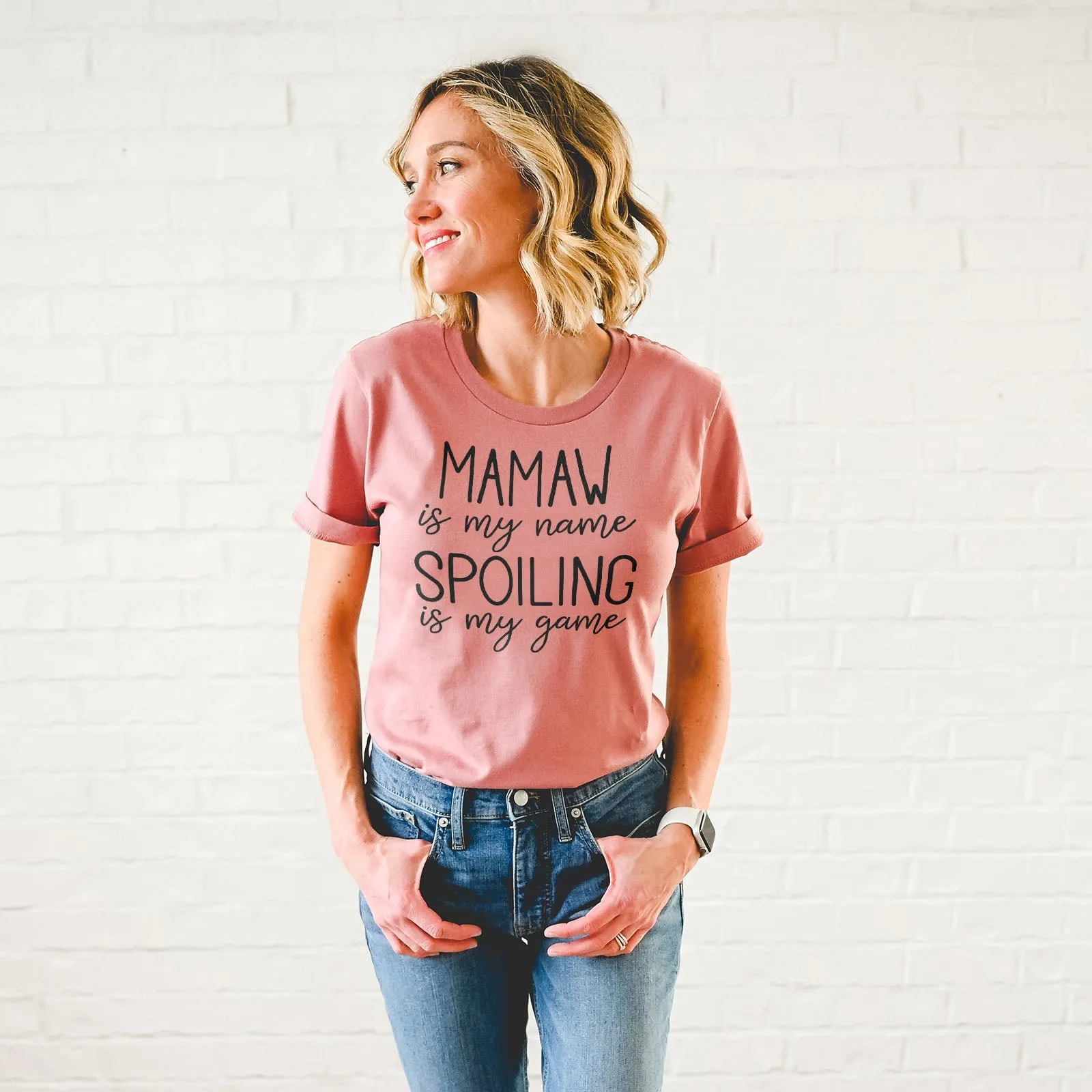 Mamaw Is My Name Spoiling Is My Game Shirts For Women - Christian Shirts for Women - Religious Tee Shirts