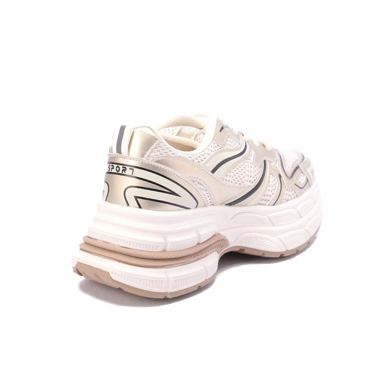 Metallic StrataRun Sneakers - Beige