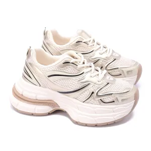 Metallic StrataRun Sneakers - Beige