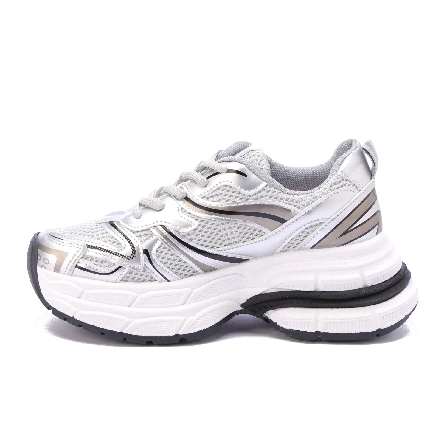 Metallic StrataRun Sneakers - Black