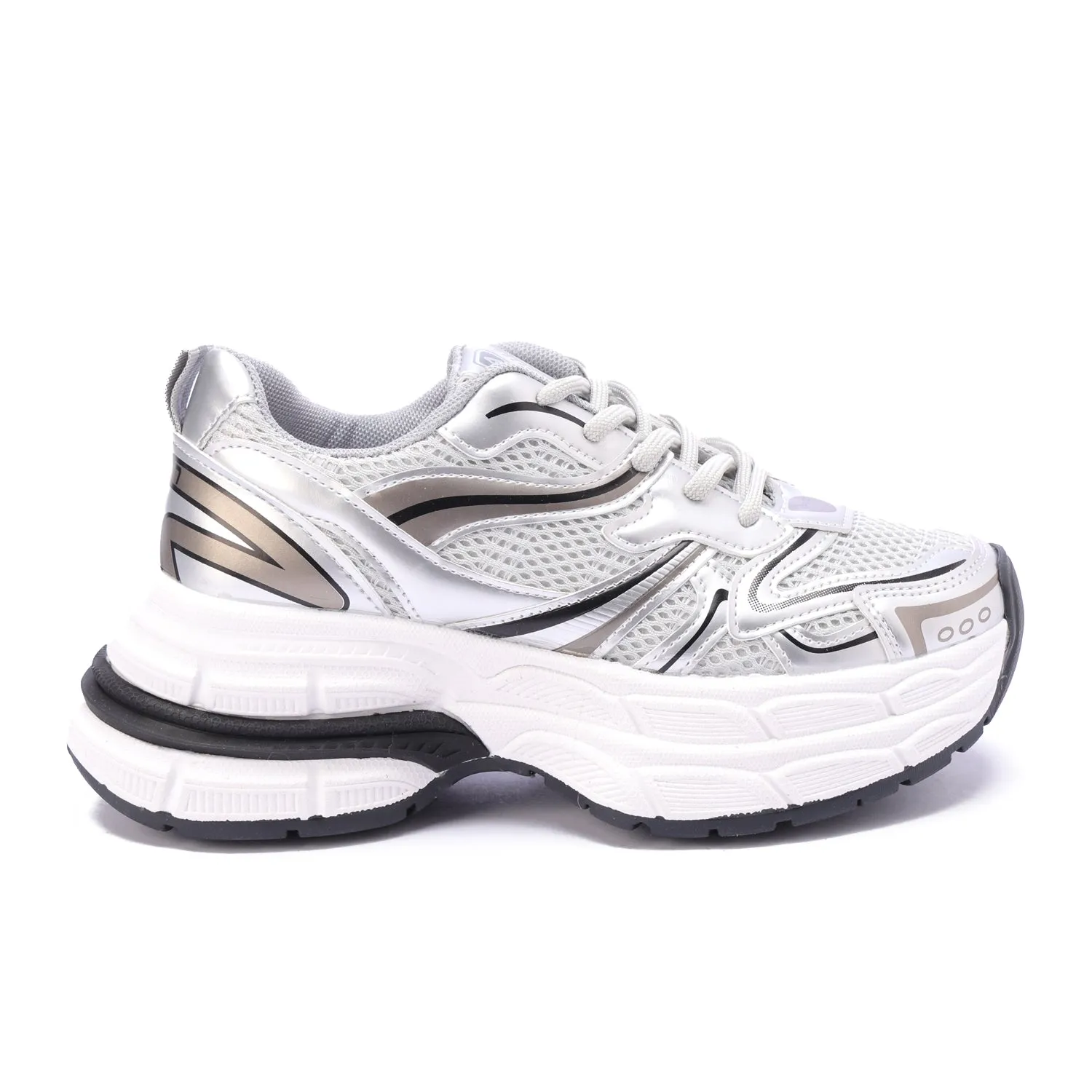 Metallic StrataRun Sneakers - Black