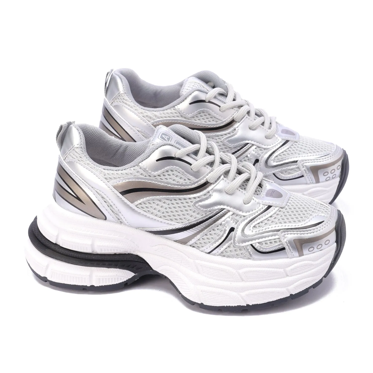 Metallic StrataRun Sneakers - Black