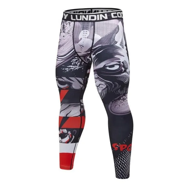 MMA Printed Workout Quick Dry Fitness Pants