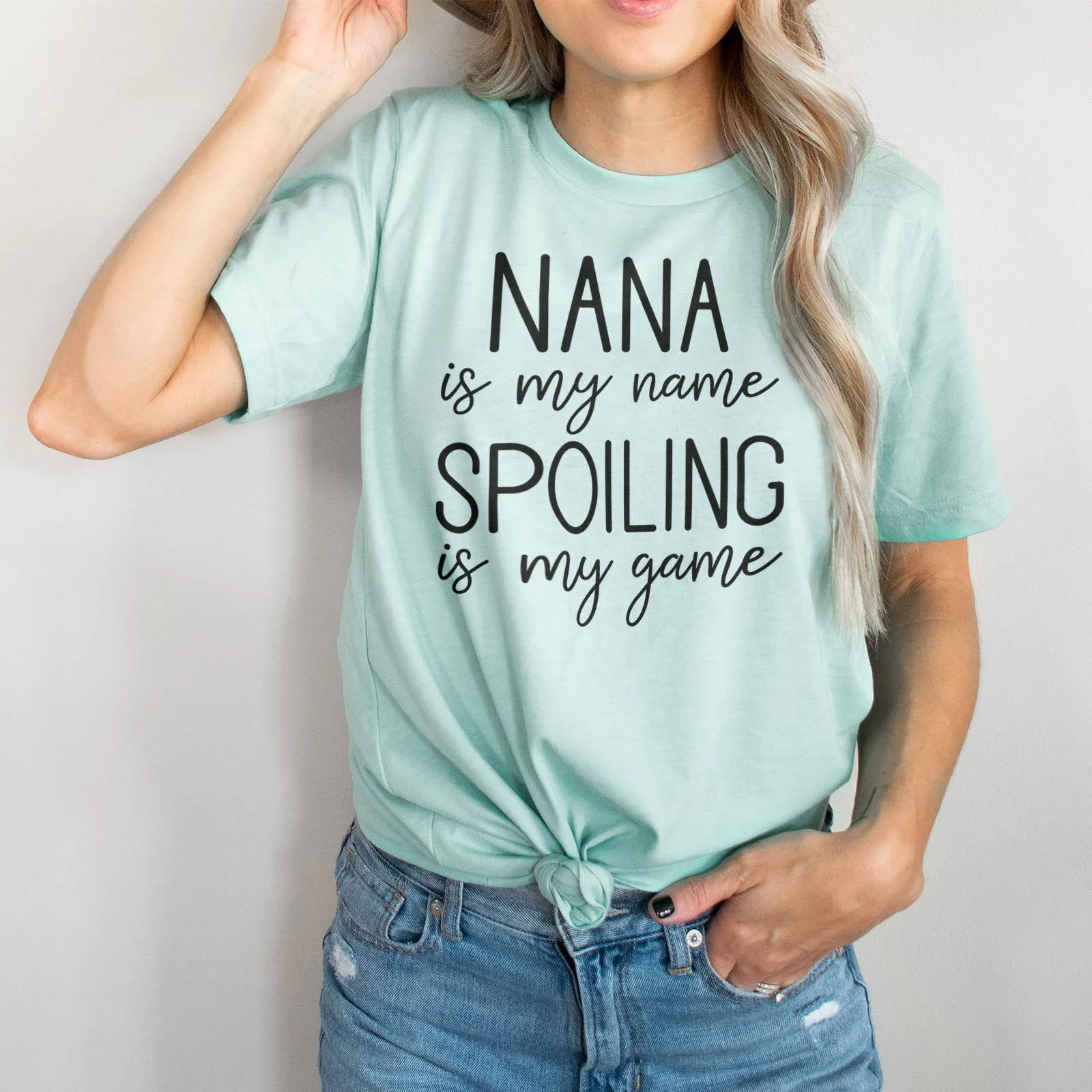Nana Is My Name Spoiling Is My Game Shirts For Women - Christian Shirts for Women - Religious Tee Shirts