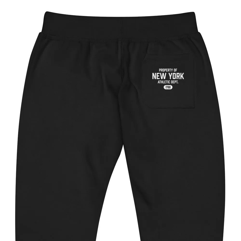 New York Athletic Department Unisex Fleece Sweatpants (White Label)