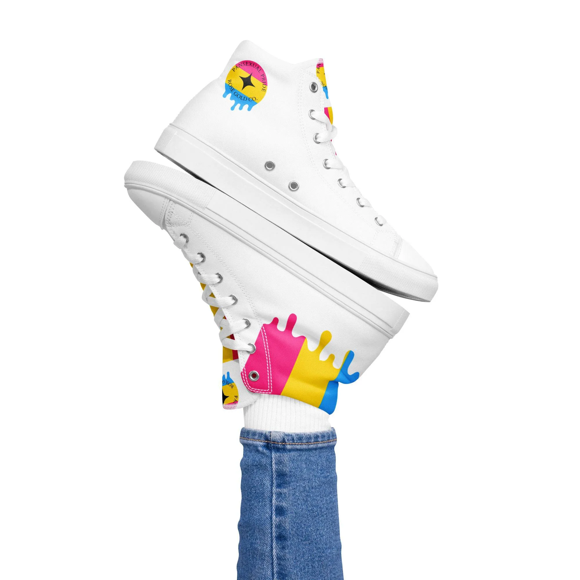 Pansexual Melting Pride Women’s high top shoes