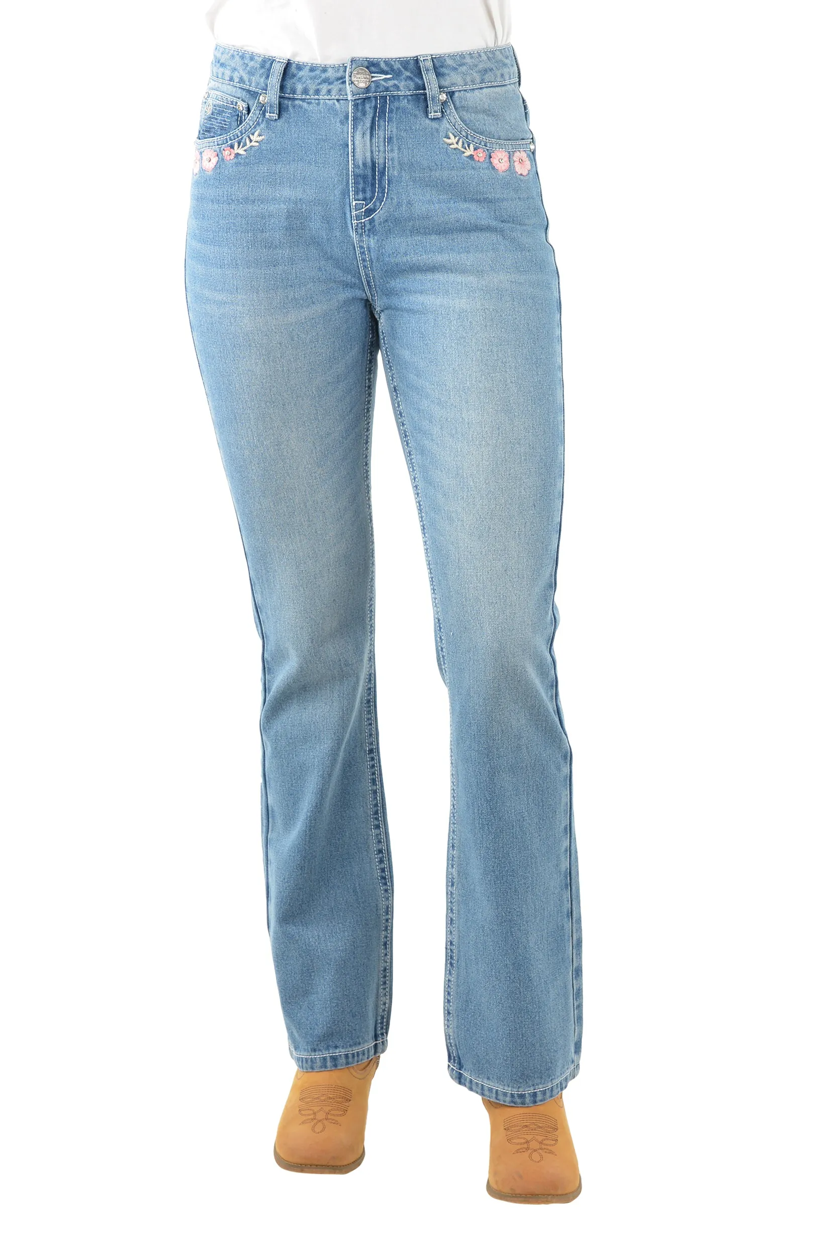 Pure Western Ladies Flora High Waisted Boot Cut Jean - PCP2213725