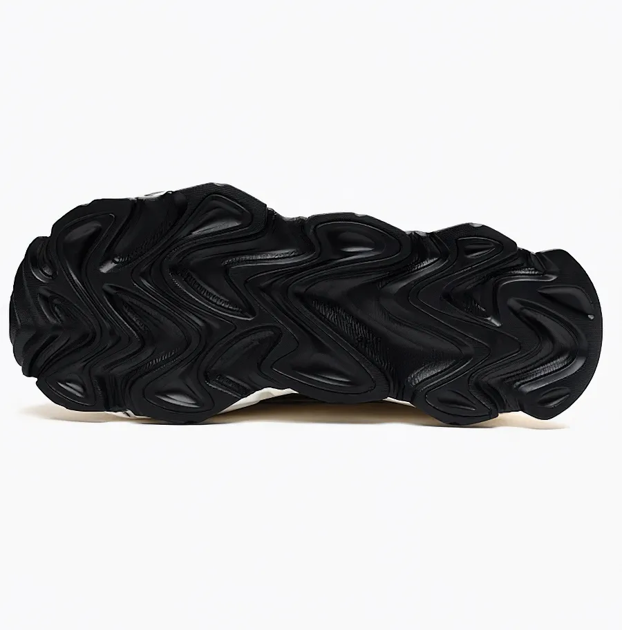 Running Thick Bottom Leather Sneakers with Different Colored Laces - SF0375