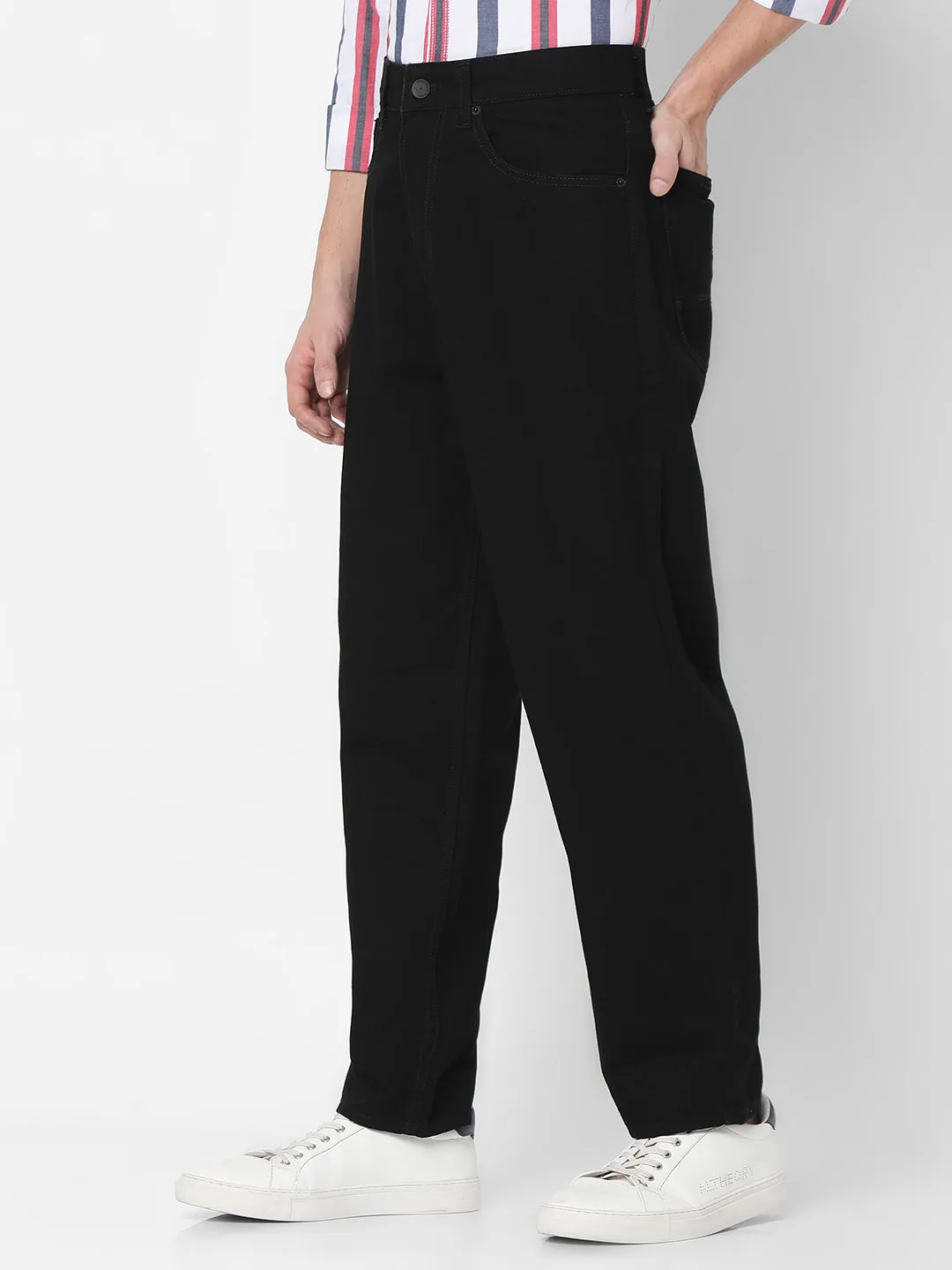 Spykar Black Slim Fit Jeans For Mens