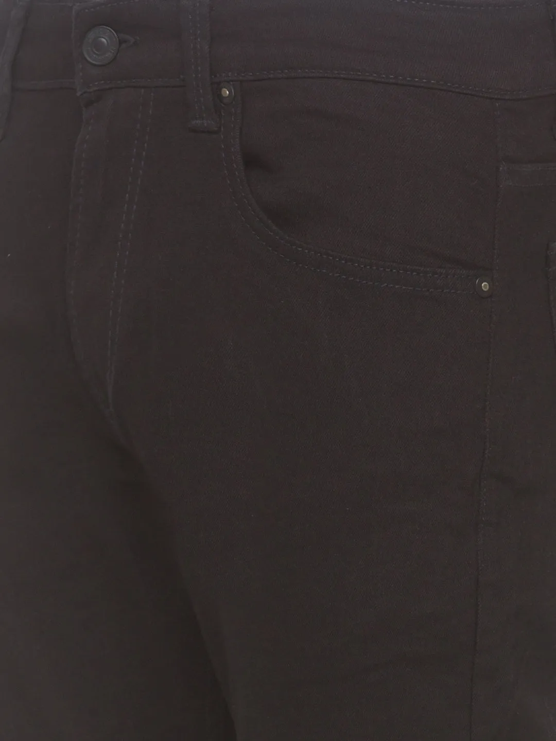 Spykar Men Black Solid Slim Mid-Rise Jeans (Kano)