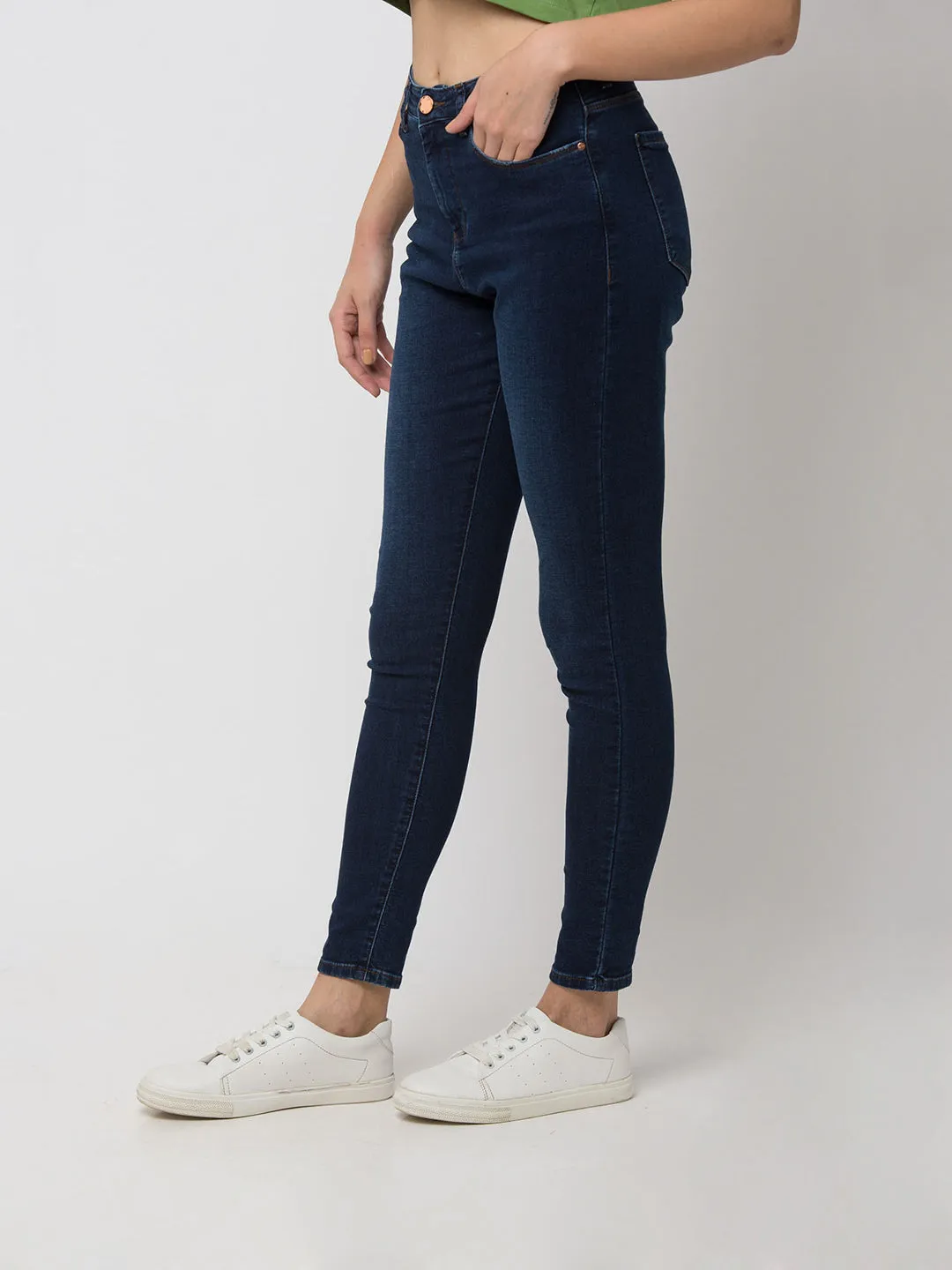 Spykar Women Raw Cotton Super Skinny Jeans