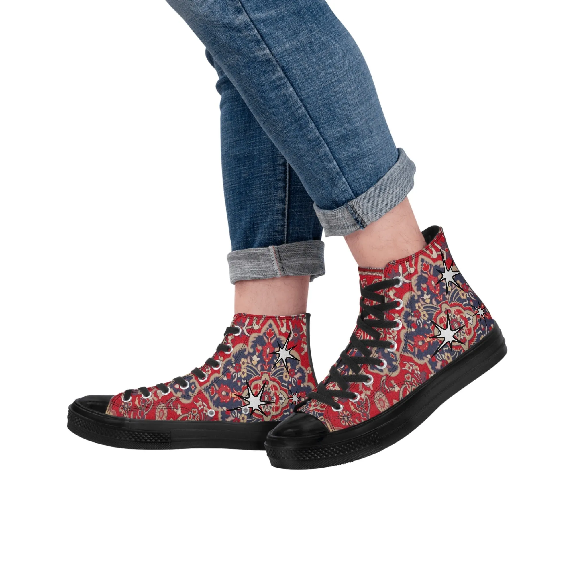 The Dudes Rug - Lebowski Shoes | High-top Canvas Sneakers