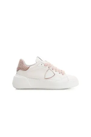 Tres Temple Low Woman Chenille Blanc Rose