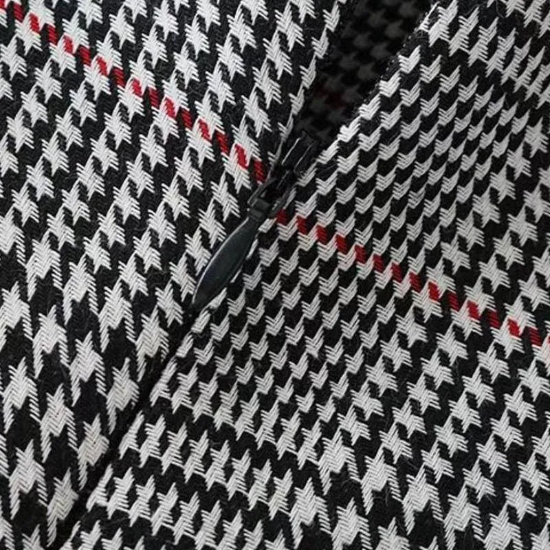 Vintage flare sleeve  plaid long shirt / mini dresses  (US 8-16)