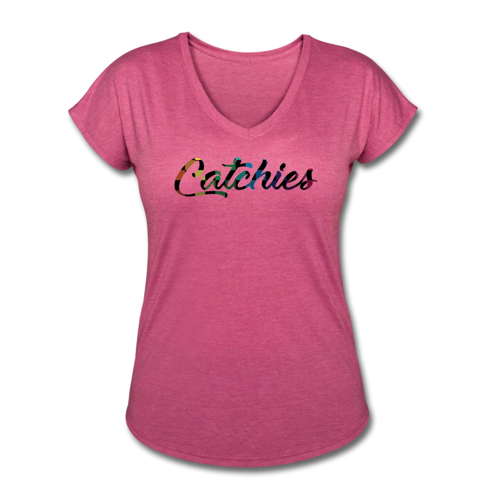 Women's Tri-Blend V-Neck Alley Oop Tee
